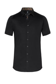 Short-Sleeved Sport Shirt in Black