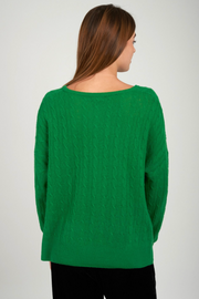 Cashmere Cable Knit Crew Neck Sweater