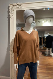 Oversized Cashmere V-Neck Sweater in 2 colours