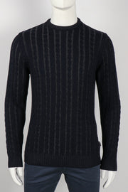 Cable-Knit Crew-Neck Sweater in 2 Colours