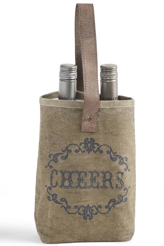 Wine Tote for 2 Bottles - Cheers