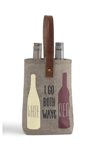 Wine Tote for 2 Bottles - Both Ways