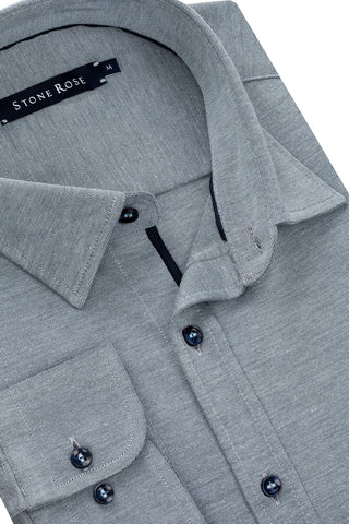 Long-Sleeved, Modal-Knit Shirt Berry or Blue