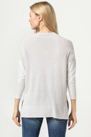 3/4 Sleeve Shawl Collar Tunic Sweater in 2 Colours