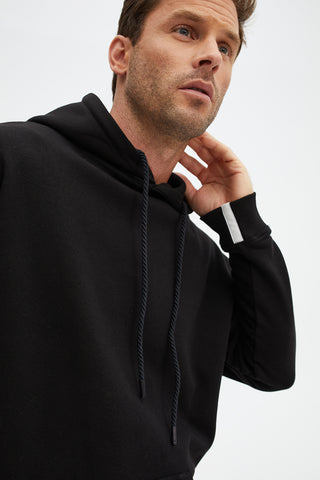 Long Sleeve Knit Solid Fleece Hoodie