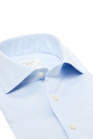 Long-Sleeved Travel Shirt Light Blue