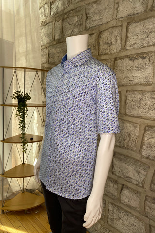 Short Sleeve Modango Sport Shirt in Light Blue