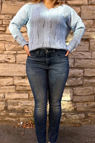 Cable Waved Knitted Sweater