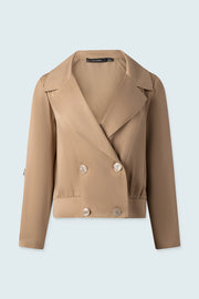 Double Breast Short Jacket Adjustable Sleeves