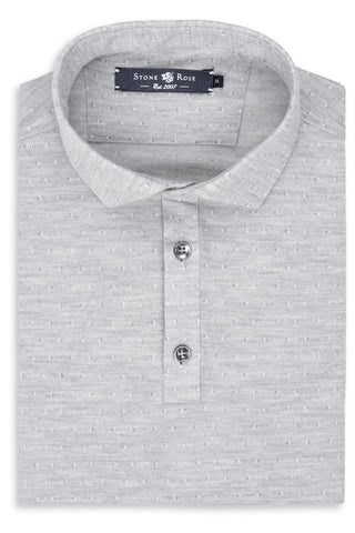 Jacquard Knit Polo Shirt for Men