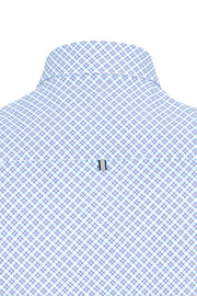 Short-Sleeved Knit Shirt in Geometric Print