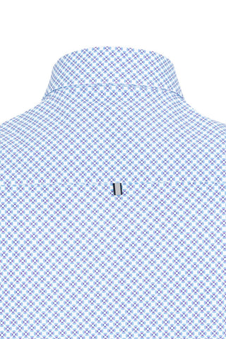 Short-Sleeved Knit Shirt in Geometric Print