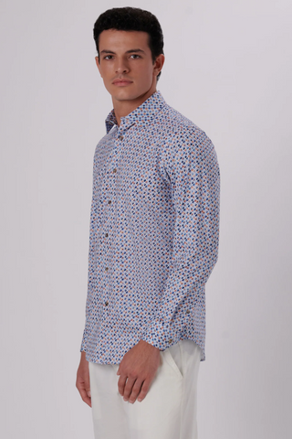 Diamond Print Long Sleeve Shirt
