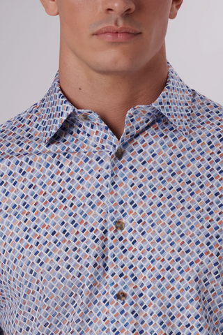 Diamond Print Long Sleeve Shirt