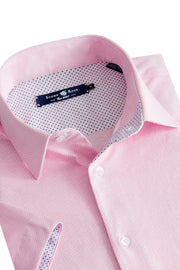 Micro Dot Print Short-Sleeved Knit Shirt