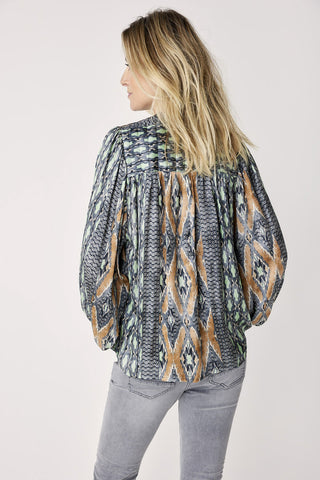 Summum Ikat Mix Print Blouse