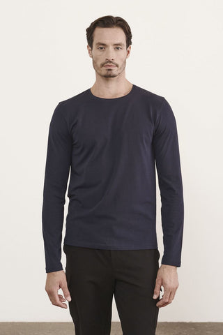 Pima Cotton Crew Neck Long-Sleeved T-Shirt in 7 Colours