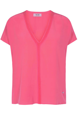Ariana Short-Sleeved Silk Blouse Cherries Jubilee