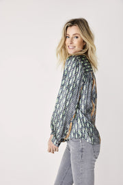 Summum Ikat Mix Print Blouse