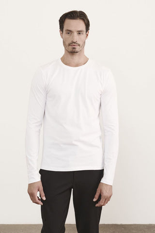 Pima Cotton Crew Neck Long-Sleeved T-Shirt in 7 Colours